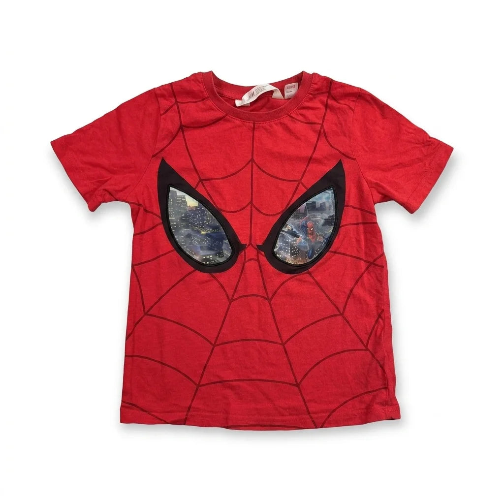 Mönstrad t-shirt från H&M - Storlek 110/116 - Röd