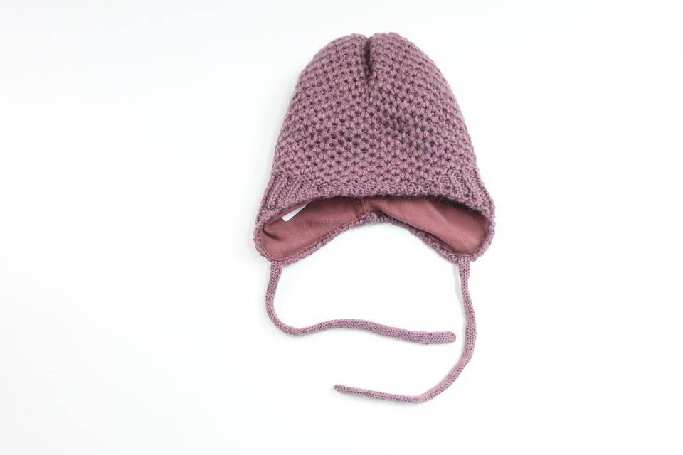 Strickmütze von Name It – Größe 34/39 – Lila