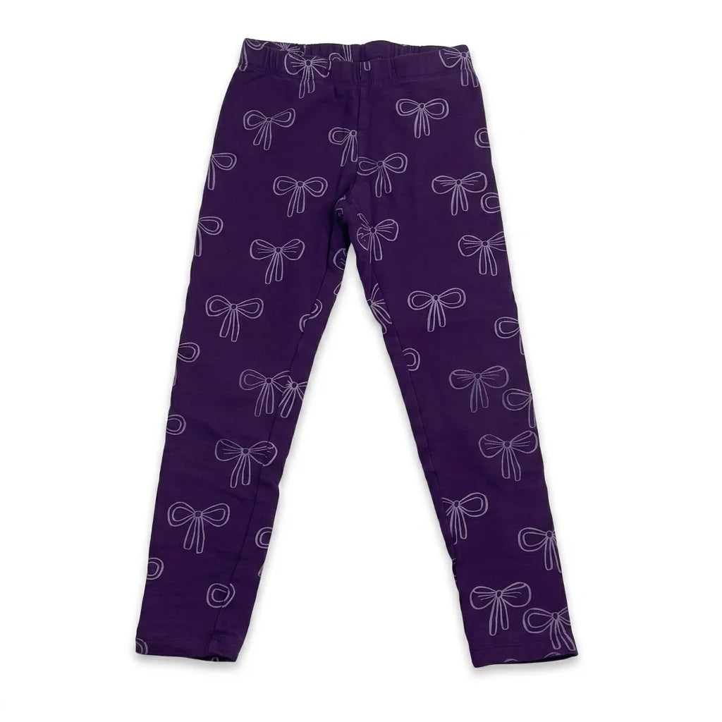 Mönstrade leggings från Lindex - Storlek 116 - Lila