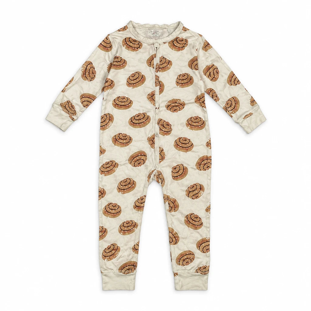 Pyjamas med kanelbullar från Lindex - Storlek 86 - Benvit