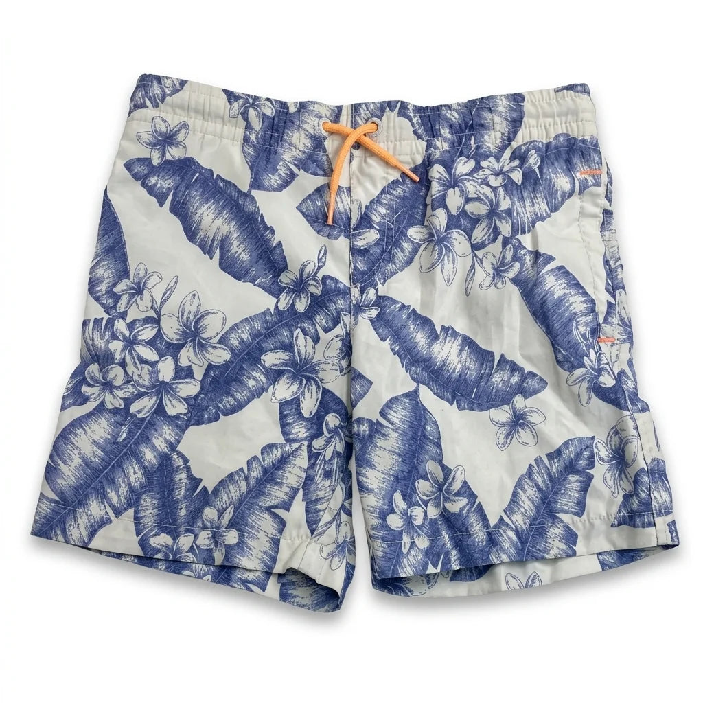 Blommiga shorts från Massimo Dutti - Storlek 122/134 - Vit