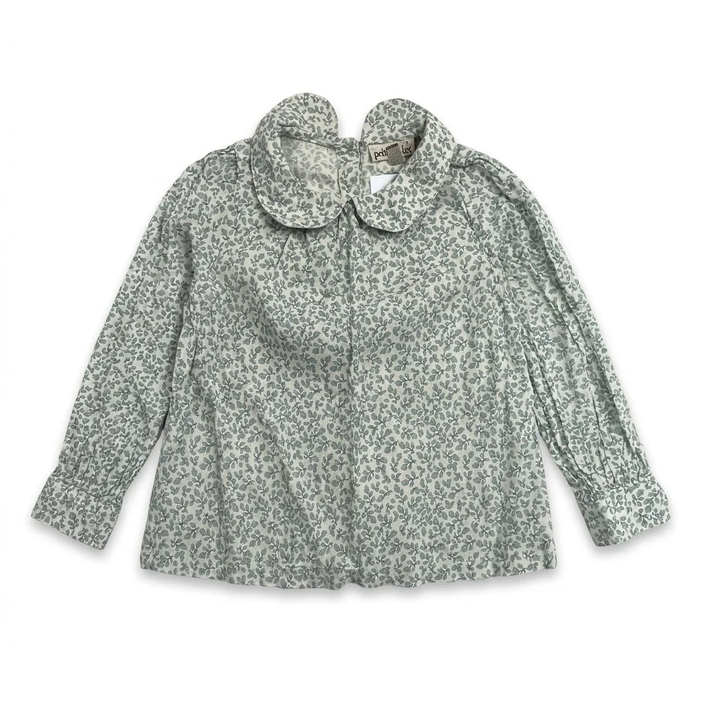 Blommig blus från Little Pomp de Lux - Storlek 86 - Beige