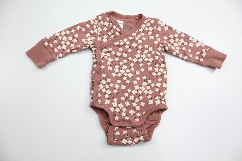 Blommig omlottbody från Lindex - Storlek 56 - Rosa