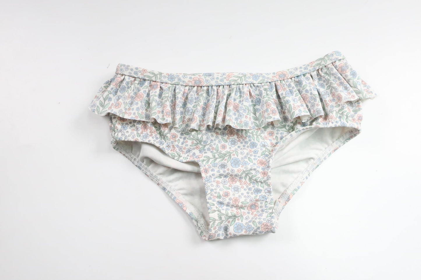 Bikinihose mit Blumen von H&M - Größe 74/80 - Cremeweiß