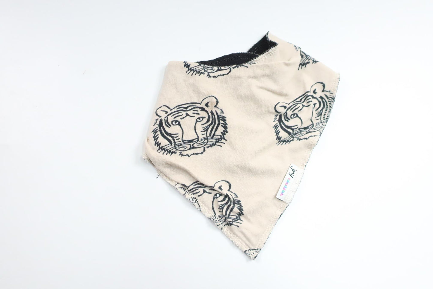 Lätzchen mit Tigermotiv von Jny Colourful Kids – Einheitsgröße – Beige