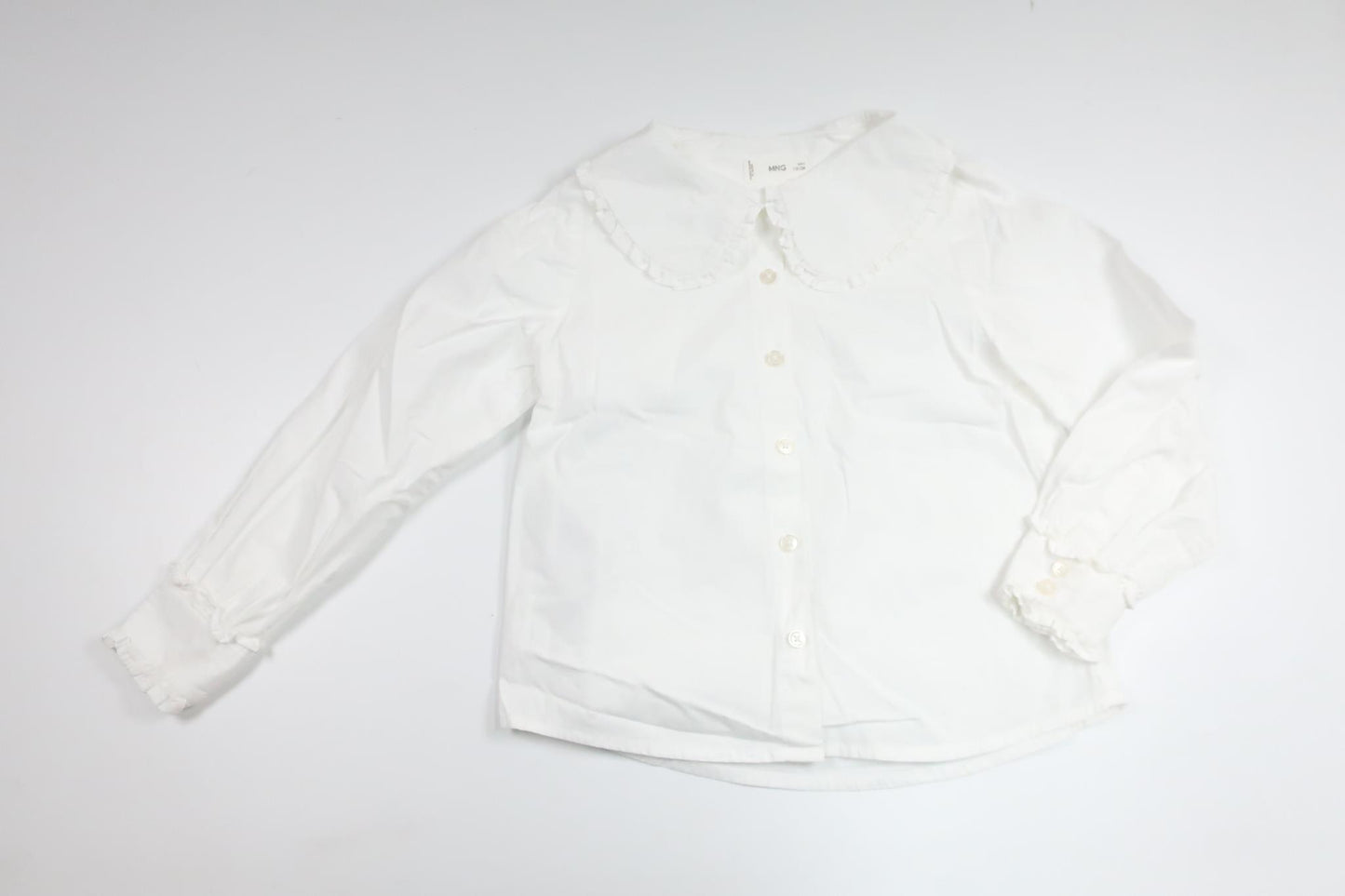 Blouse with collar from Mango Kids - Size 116 - White