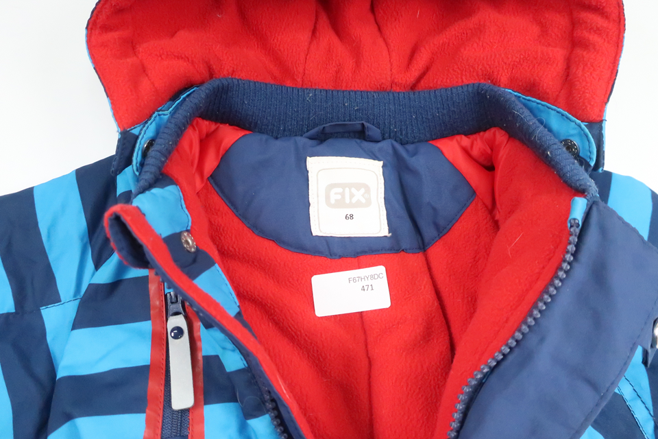 Fleecegefütterter Overall von FIX by Lindex – Größe 68 – Marineblau