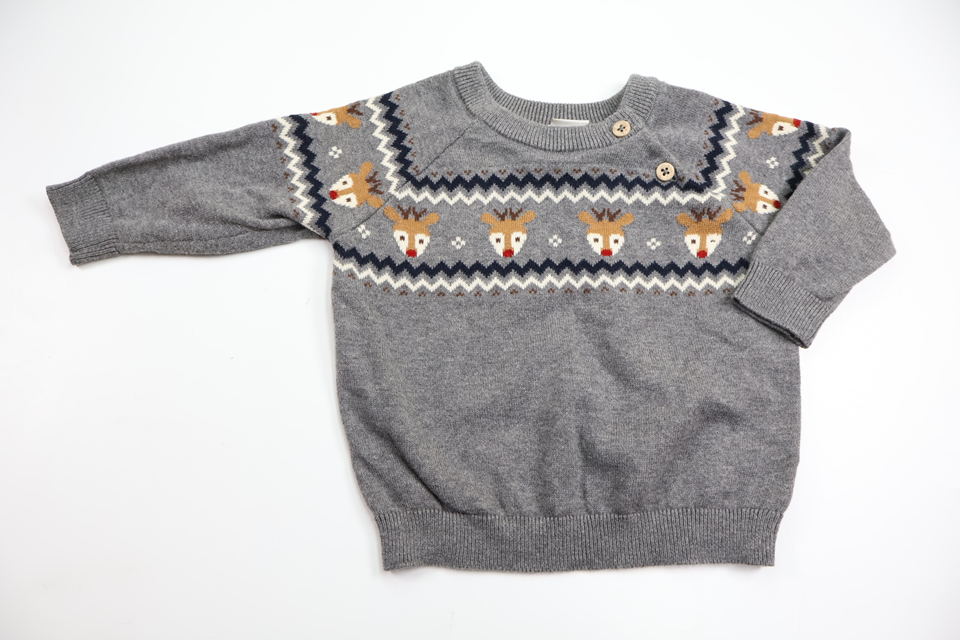Stickad tröja från Lindex - Storlek 74 - Grå