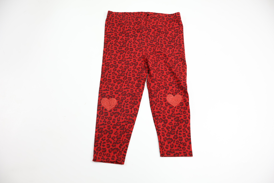 Leopardmönstrade leggings från ICA I Love Eco - Storlek 80 - Röd