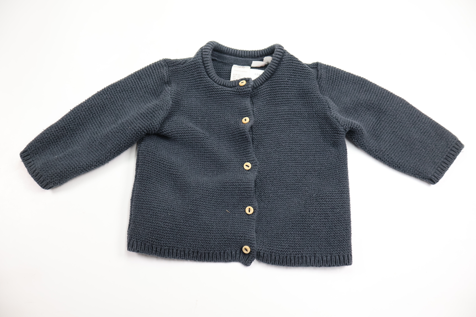 Stickad kofta från H&M - Storlek 62 - Marinblå