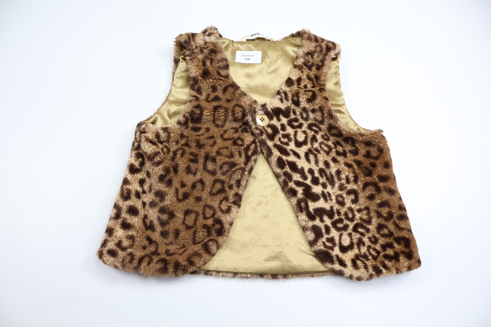 Leopardmönstrad väst från H&M - Storlek 122 - Beige