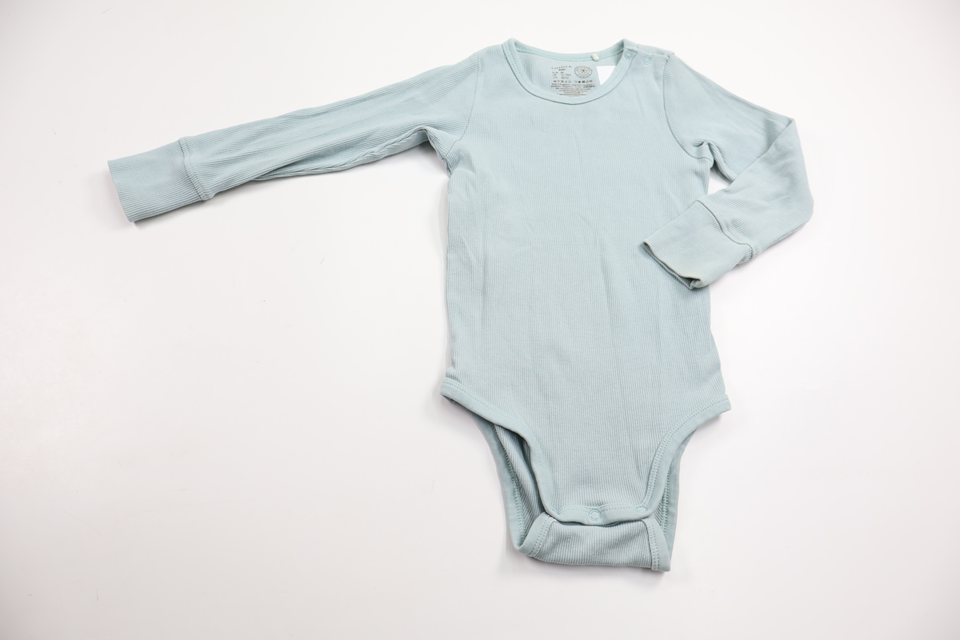 Ribbad body från Lindex - Storlek 86 - Blå
