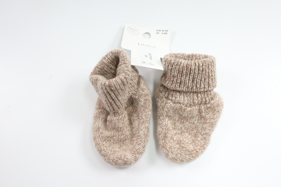 Tossor i 70% ull från Lindex - Storlek 62/68 - Beige