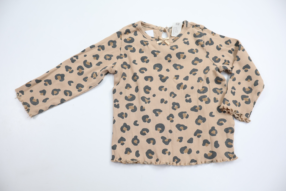 Ribbad tröja från H&M - Storlek 80 - Beige
