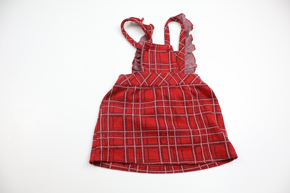 Hängselklänning från My Wear Baby - Storlek 80 - Röd