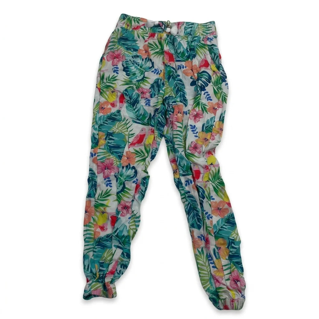 Blommiga byxor från H&M - Storlek 116 - Vit