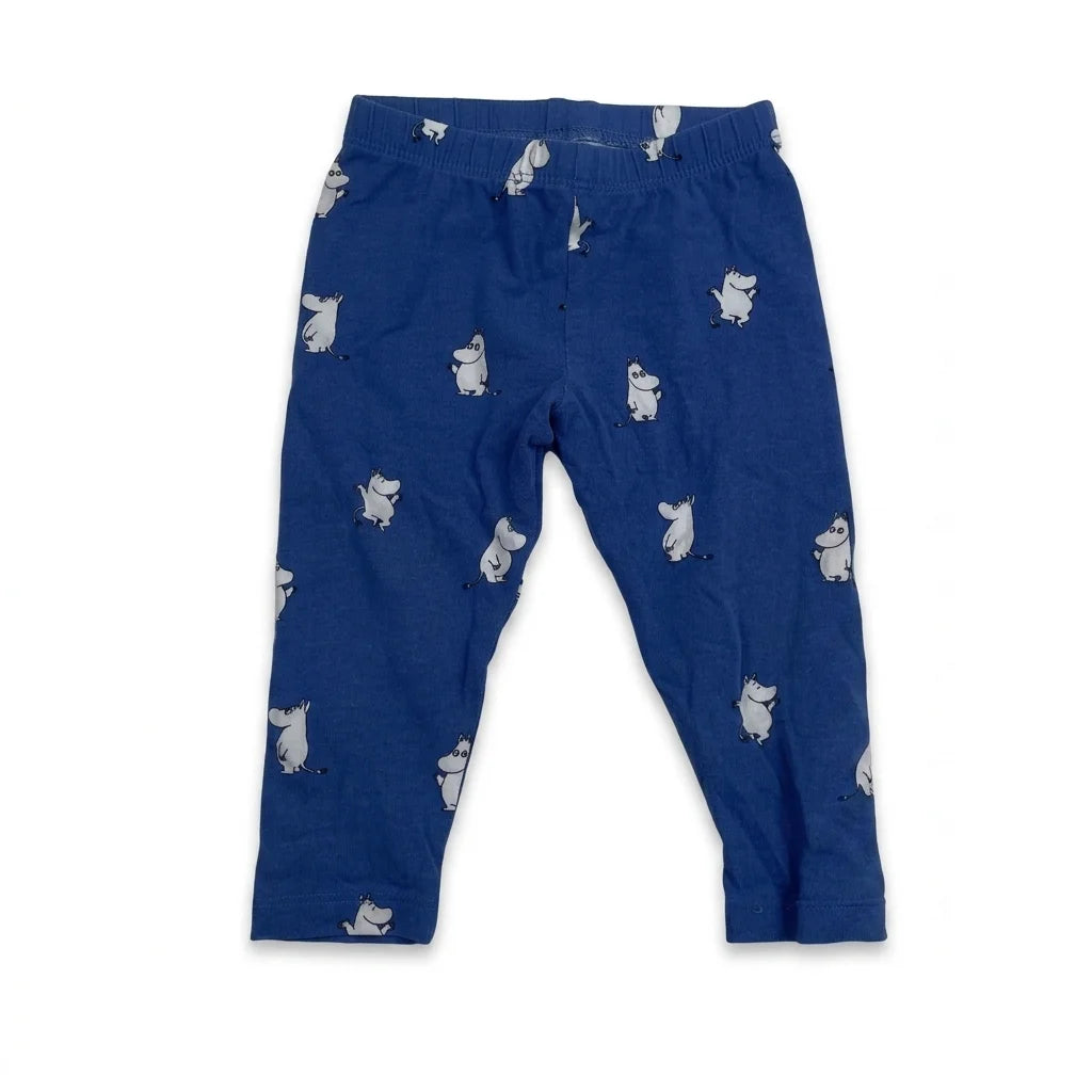 Mönstrade leggings från Moomin - Storlek 74 - Blå