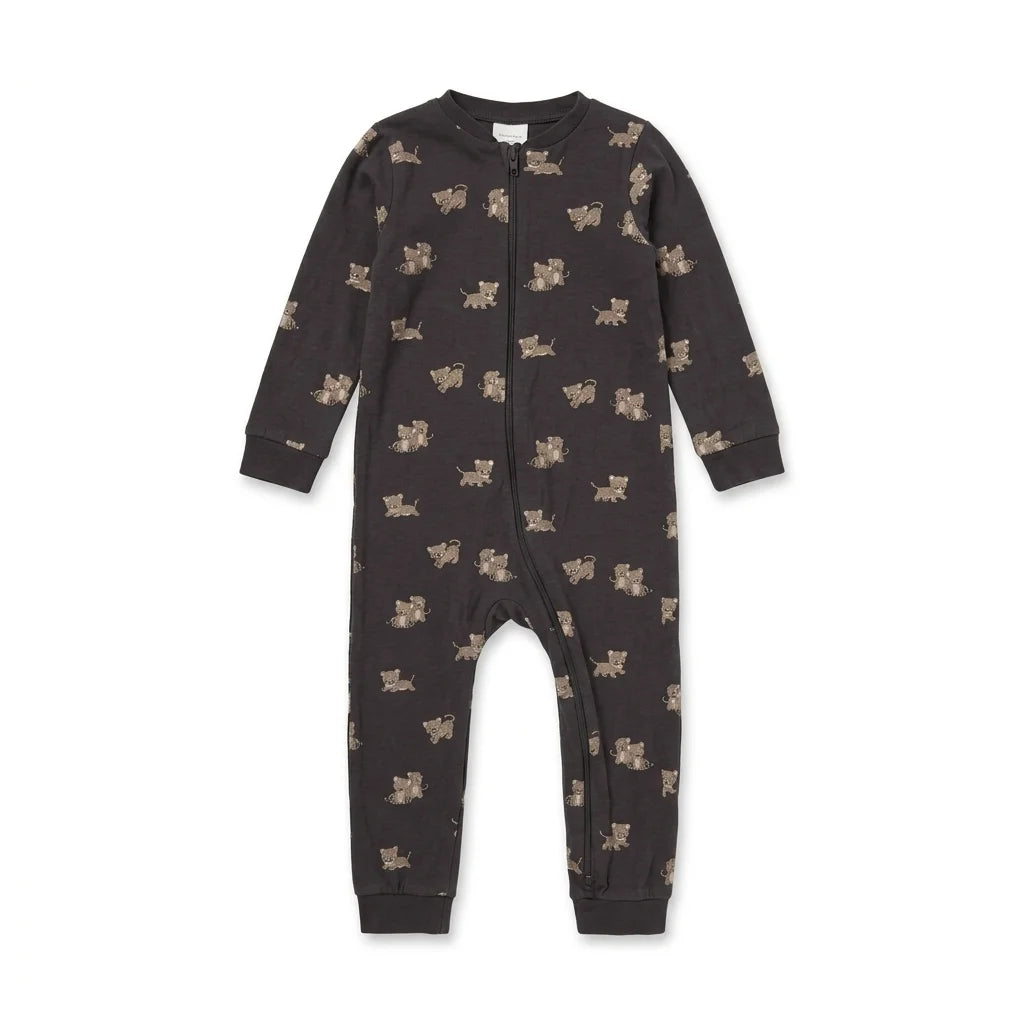 Djurmönstrad pyjamas från Kappahl - Storlek 92 - Grå