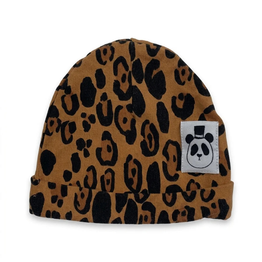 Animal print beanie from Mini Rodini - Size 36/38 - Brown