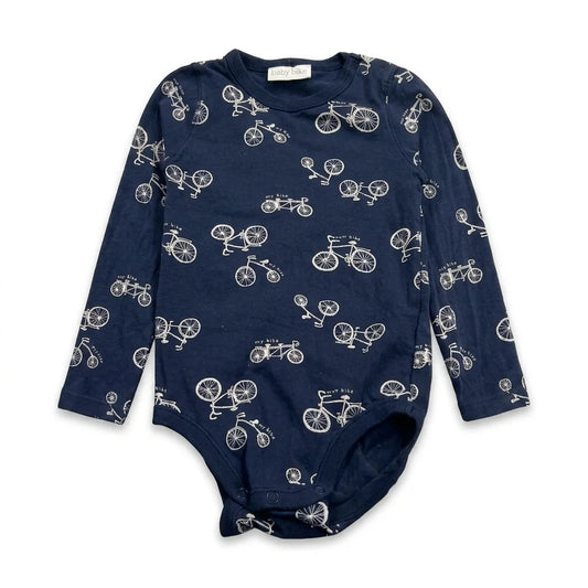 Patterned bodysuit from Lindex - Size 74 - Navy blue