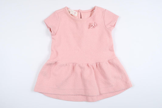 Pink short-sleeved dress from Zara in size 68