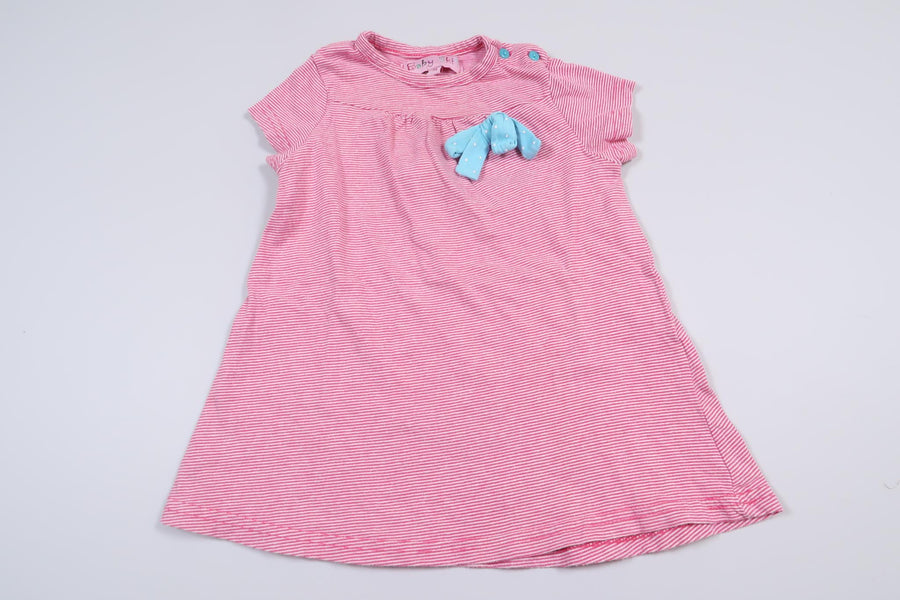 Striped short-sleeved dress from Baby Skill in size 74
