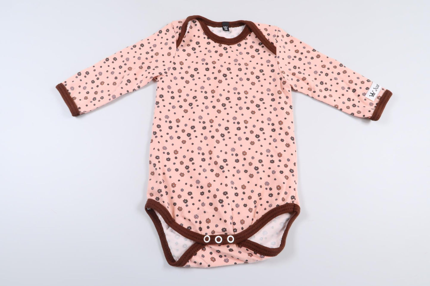 Brand new! Pink floral long-sleeved bodysuit from Just4You in size 50/56