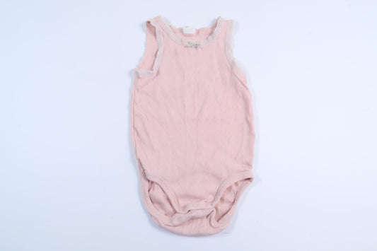 Pink linen bodysuit from H&M in size 80