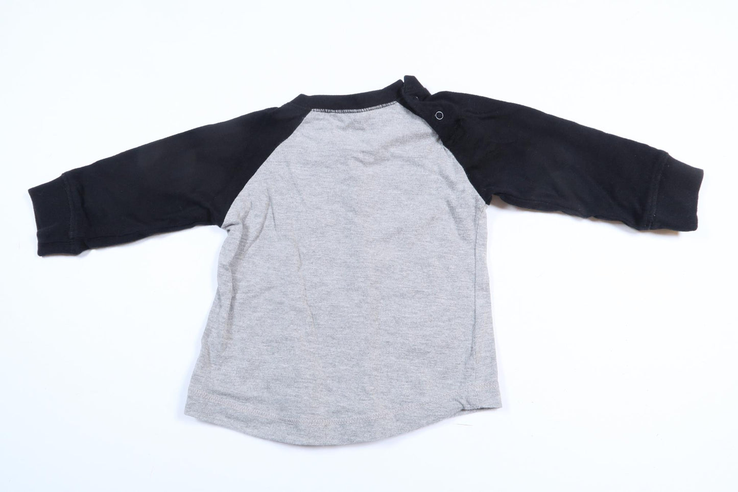 Grey long-sleeved shirt with text from ICA I Love Eco in size 74