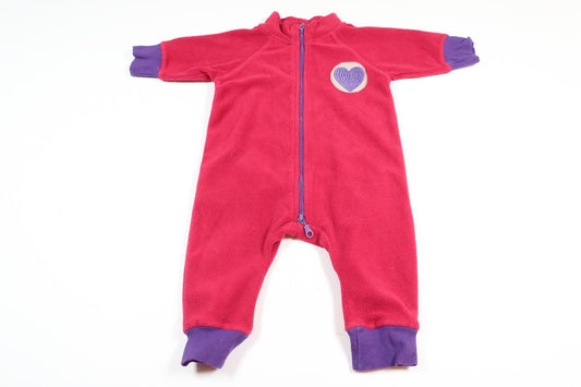 Rosa Fleece-Overall von Walking in Größe 56