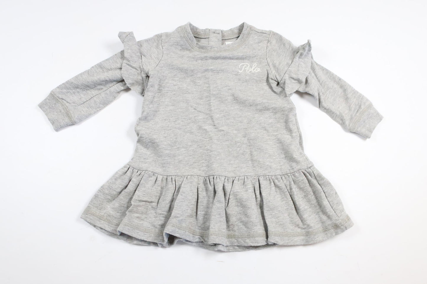 Gray long-sleeved dress from Ralph Lauren in size 6M