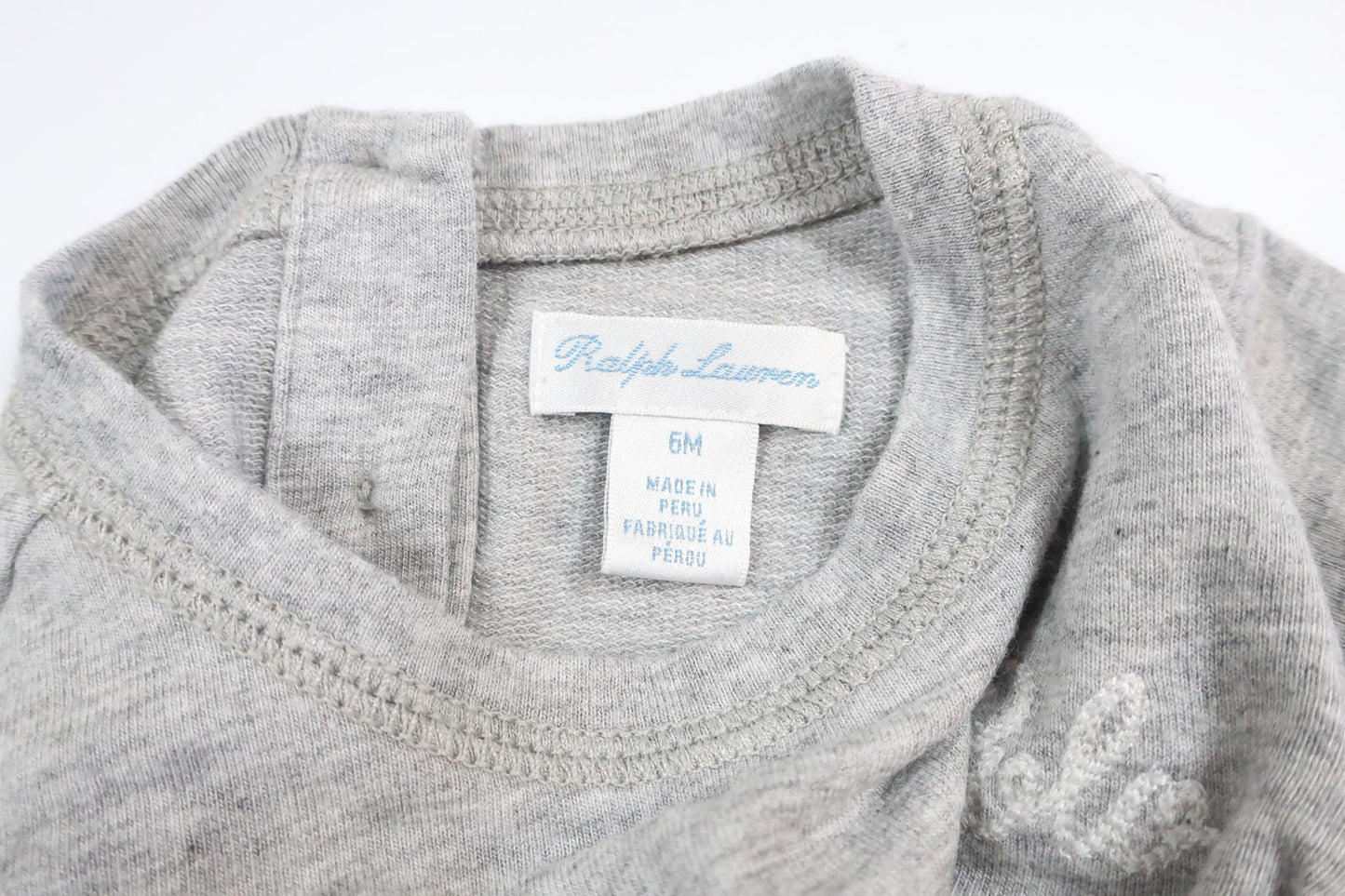 Gray long-sleeved dress from Ralph Lauren in size 6M