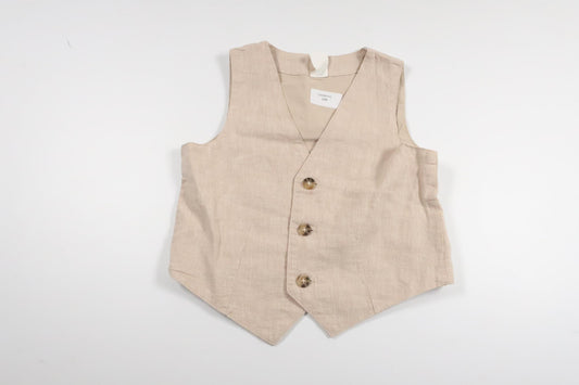 Linen mix vest from H&amp;M - Size 80 - Beige
