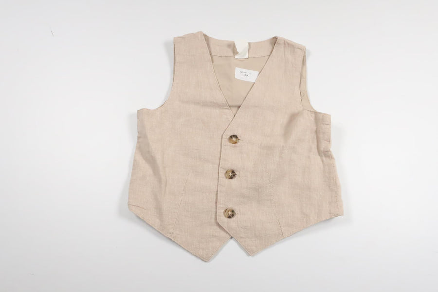 Linen mix vest from H&amp;M - Size 80 - Beige