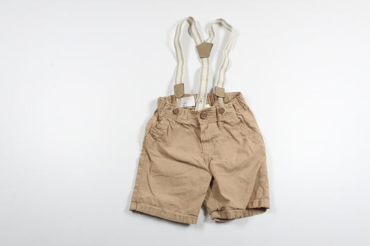 Suspender shorts from H&M - Size 74 - Beige