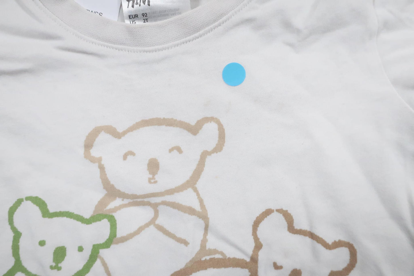 Pyjamaoberteil von H&MM - Größe 92 - Weiß