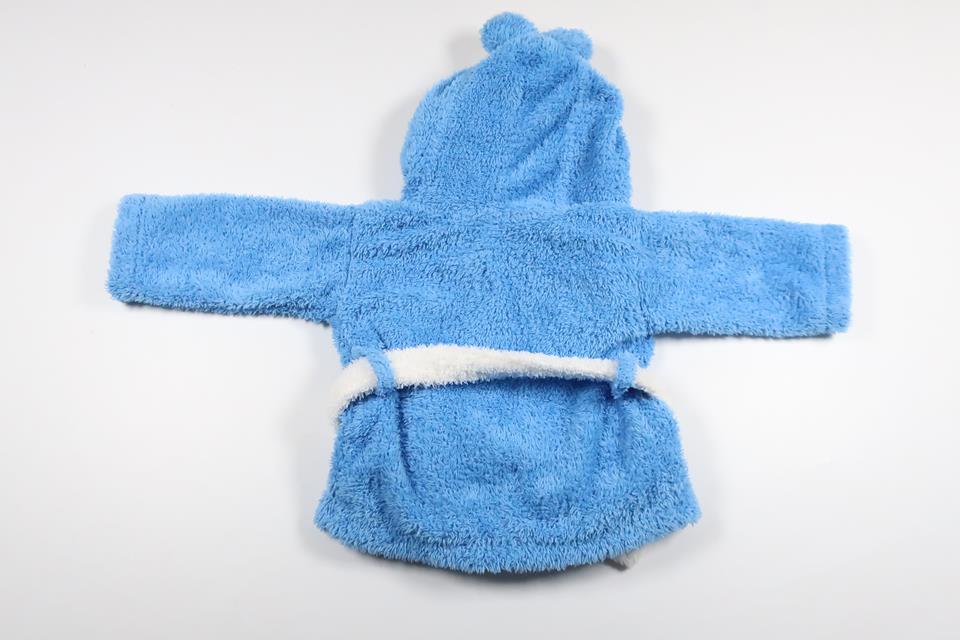 Fleece-Bademantel/Morgenmantel von unbekannter Marke – Größe 56/62 – Blau