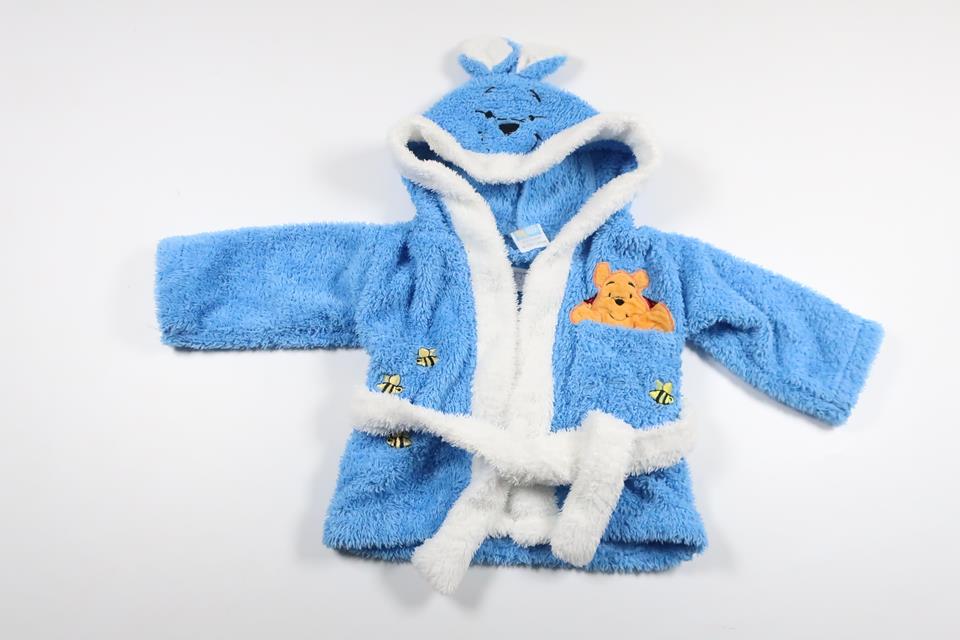 Fleece-Bademantel/Morgenmantel von unbekannter Marke – Größe 56/62 – Blau