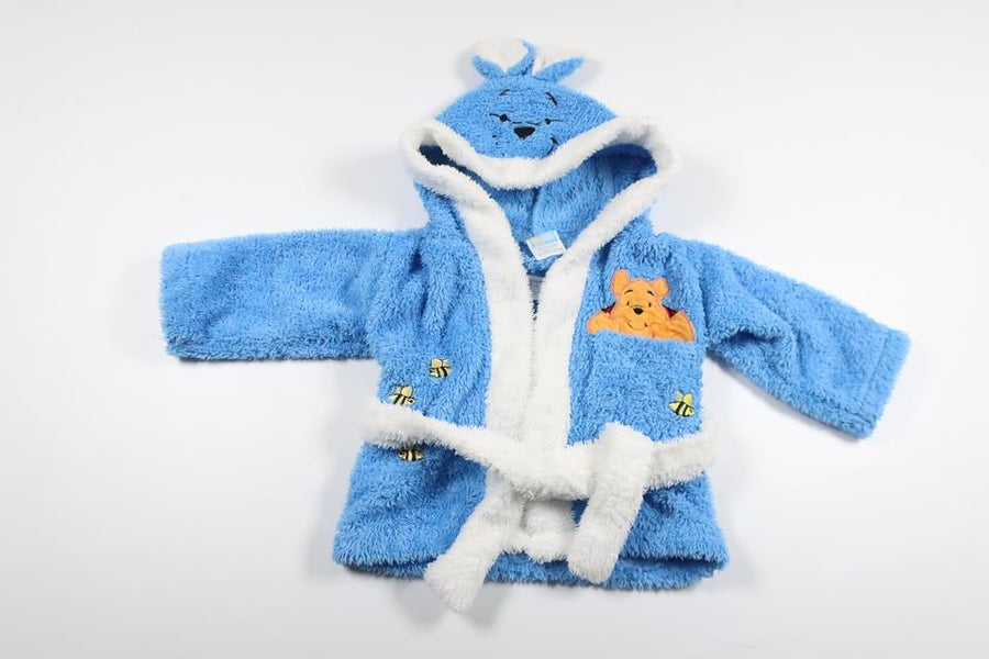 Fleece-Bademantel/Morgenmantel von unbekannter Marke – Größe 56/62 – Blau