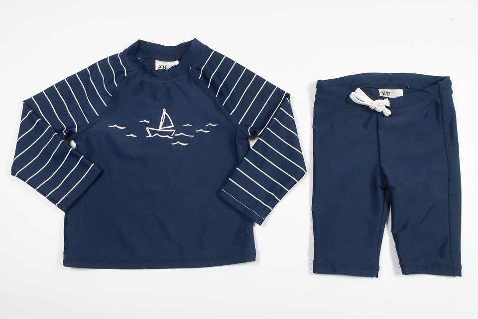 UV suit from H&M - Size 74/80 - Navy blue