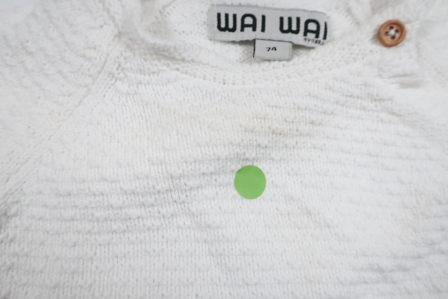 Knitted sweater from Wai Wai - Size 74 - White