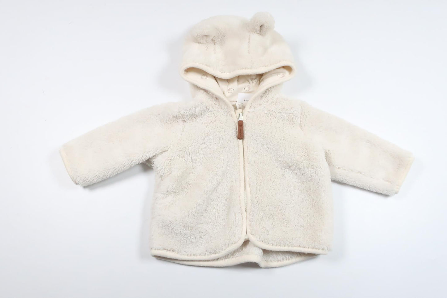 Fleecejacke mit Kapuze von H&MM - Größe 56 - Weiß