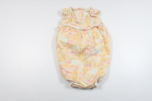 Geblümter Body von Newbie – Größe 74 – Gelb