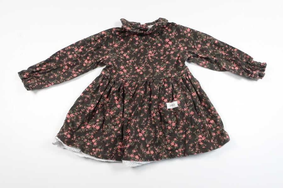 Geblümtes Kleid von Newbie – Größe 68 – Schwarz