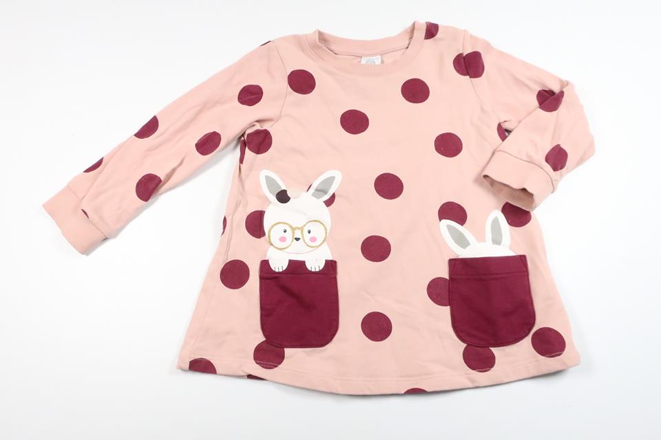 Gepunktetes Kleid von Lindex – Größe 98 – Rosa