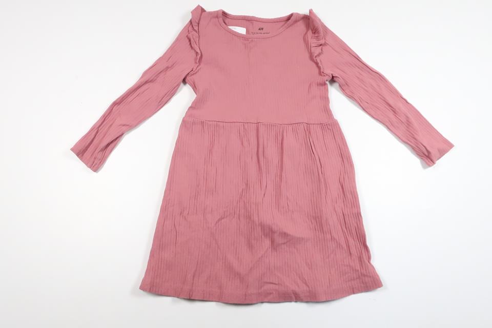 Geripptes Kleid von H&MM - Größe 98/104 - Rosa