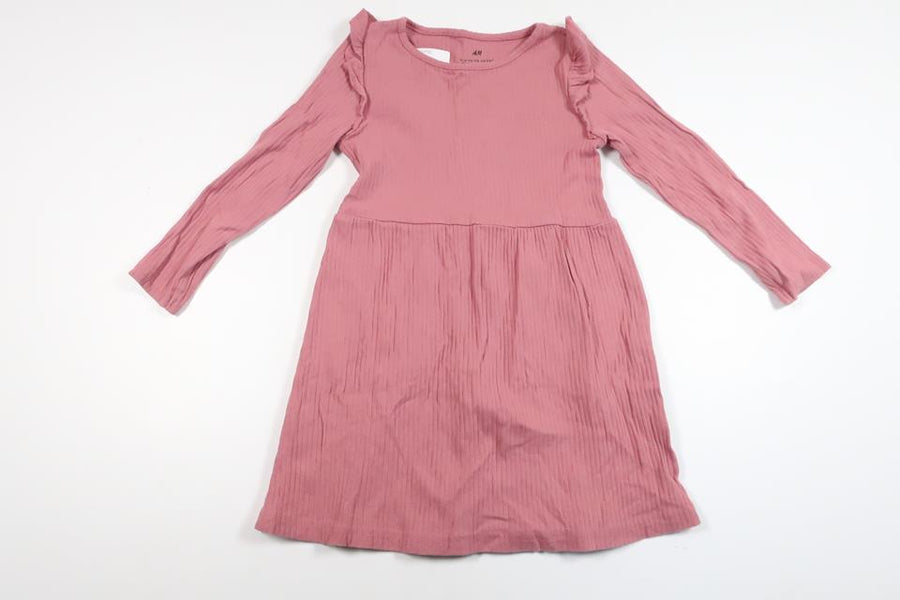 Geripptes Kleid von H&MM - Größe 98/104 - Rosa