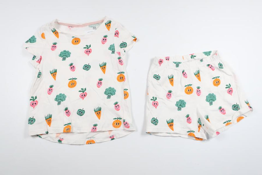 Zweiteiliger Pyjama von H&MM - Größe 98 - Weiß