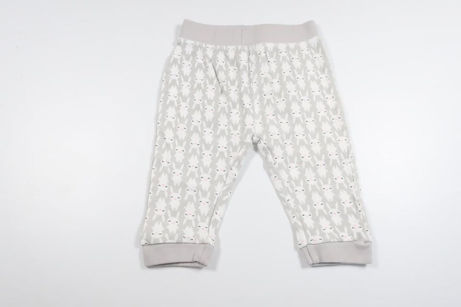 Pants with rabbits from Unknown - Size 68/74 - Grey