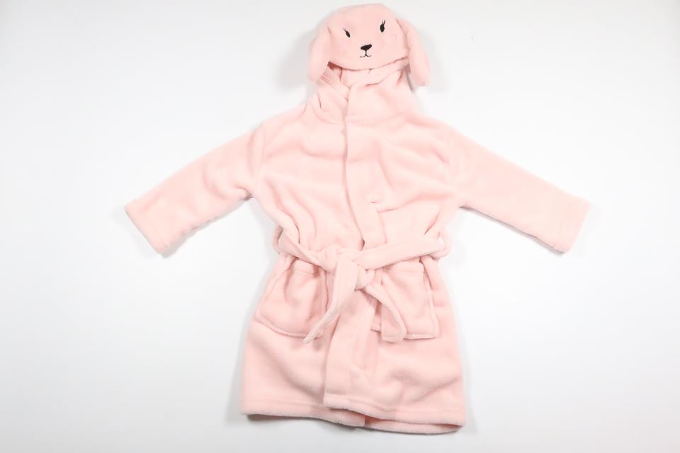 Bademantel mit Hasenmotiv von Uniq Mini – Größe 86/92 – Rosa